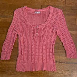 Pink Ribbed Sweater